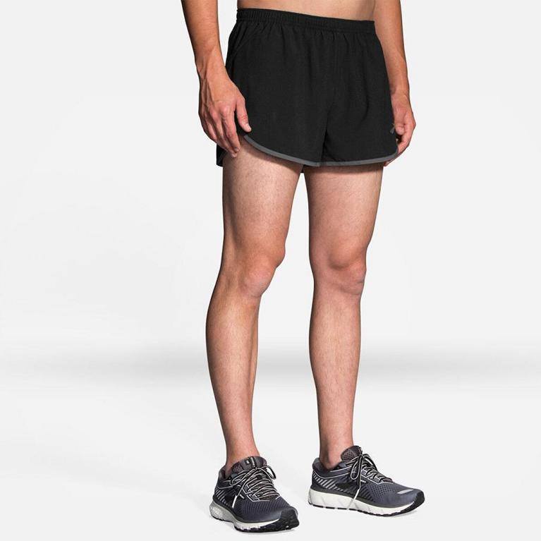 Brooks Hightail 3 Split Men's Running Shorts - Grey (51849-TOLK)